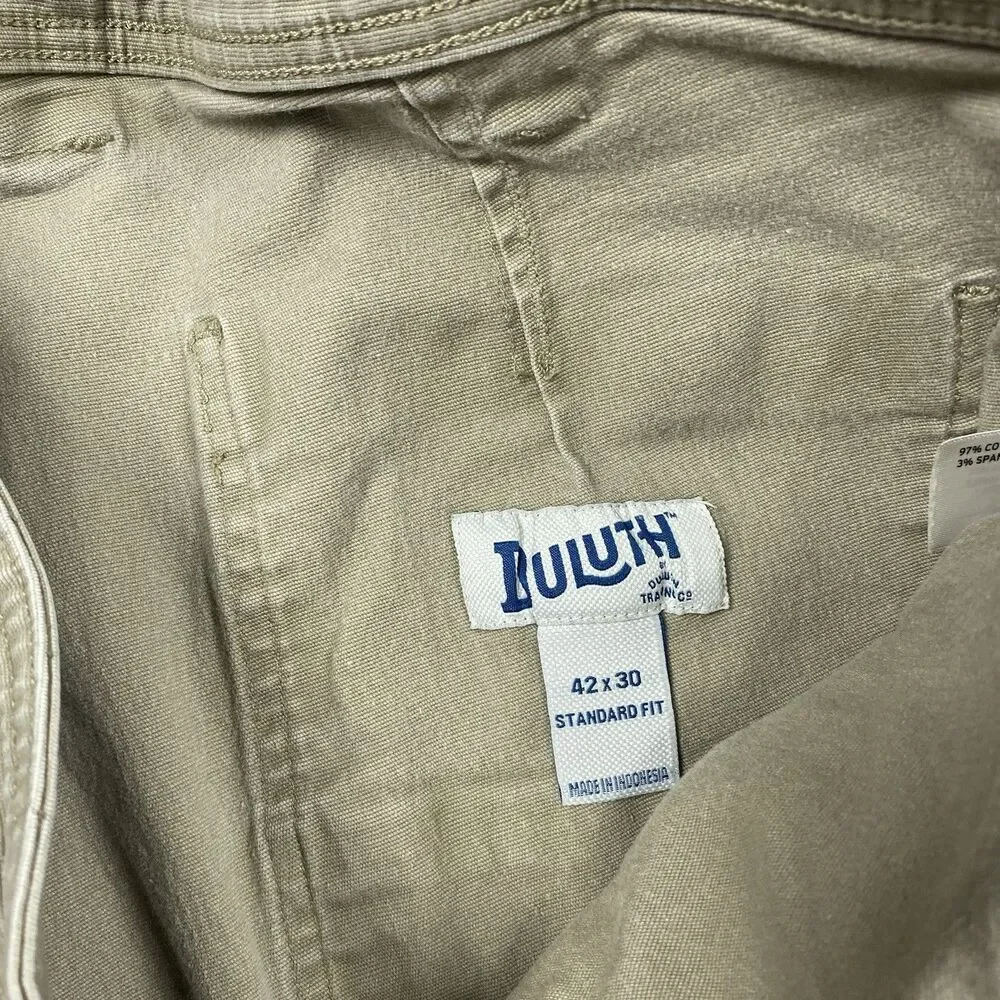 Duluth Pants Flex Fire Hose Standard Fit Pants Men Beige Size 42x30 - Picture 4 of 5